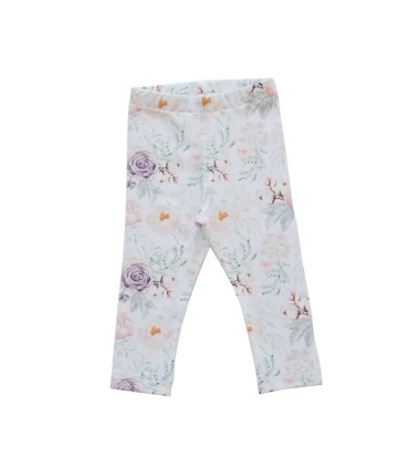 Hvide leggins med blomster - Petitflora